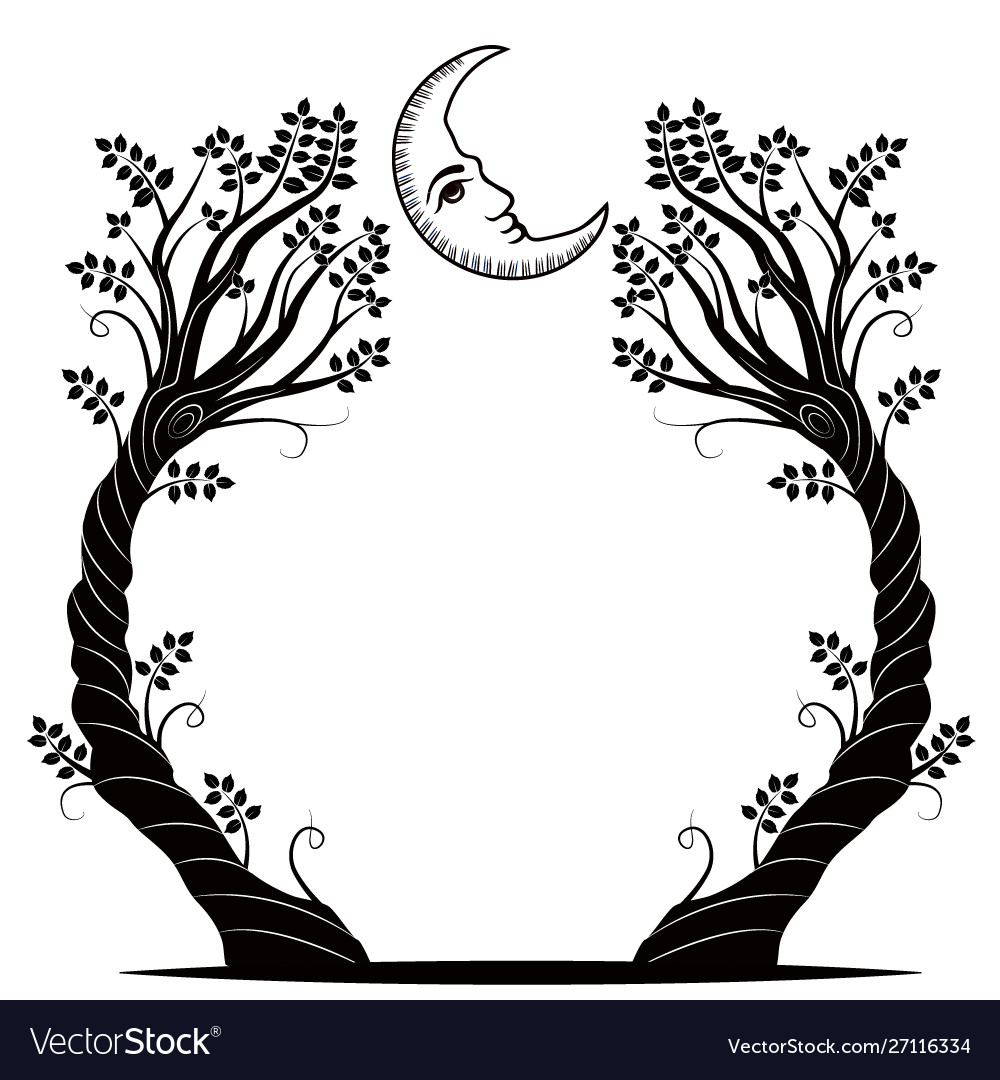 Graphic element tree round frame 2