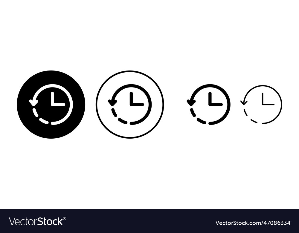 History icon redo icon Royalty Free Vector Image
