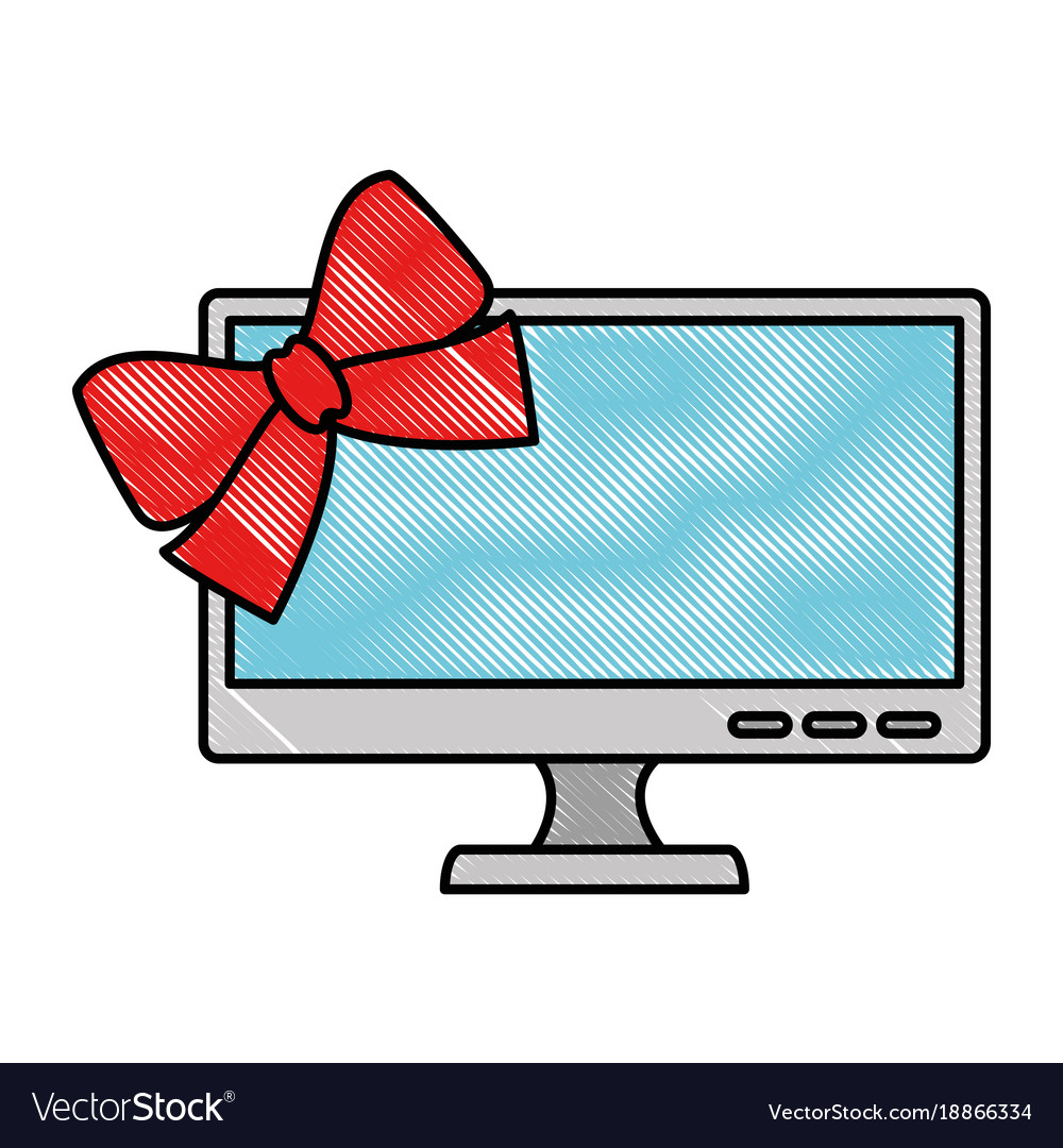 Monitor computer with bowntie