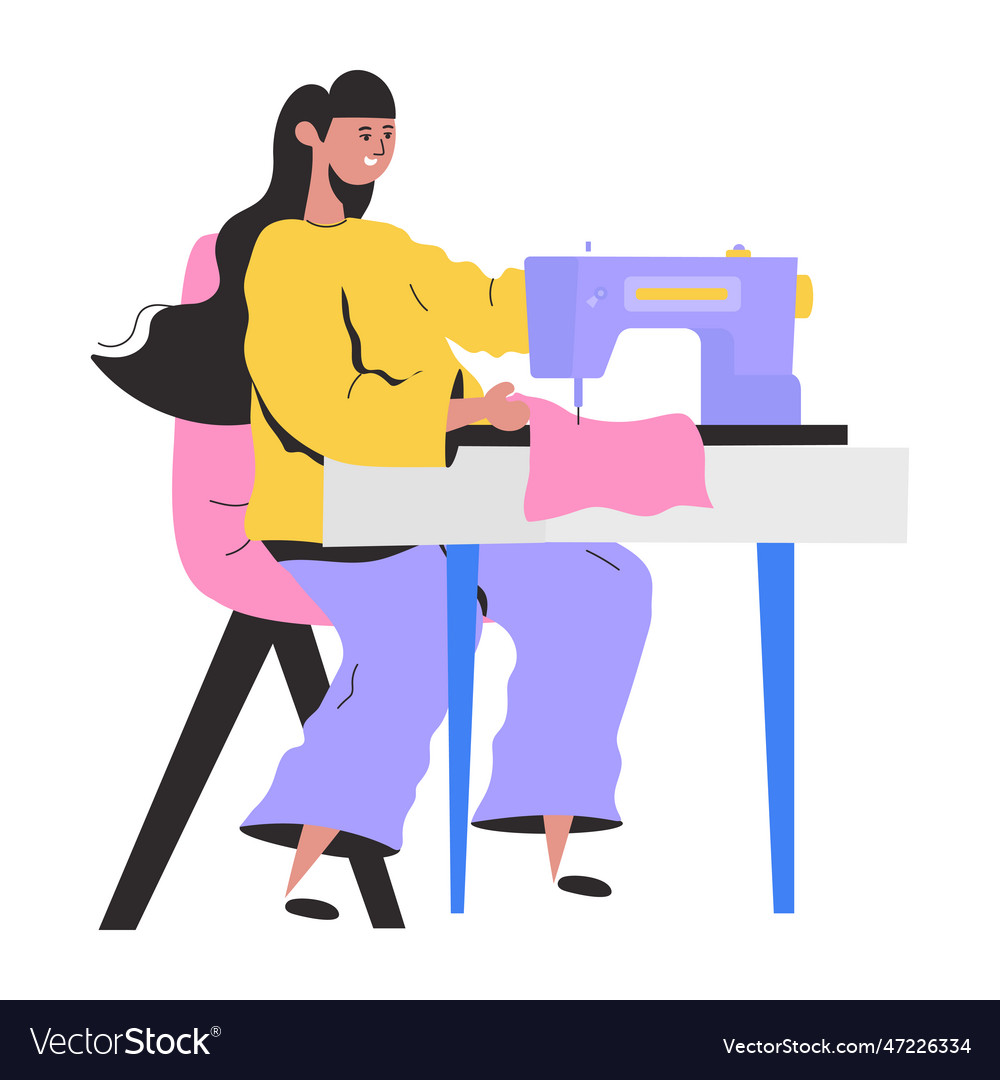 Seamstress Royalty Free Vector Image Vectorstock