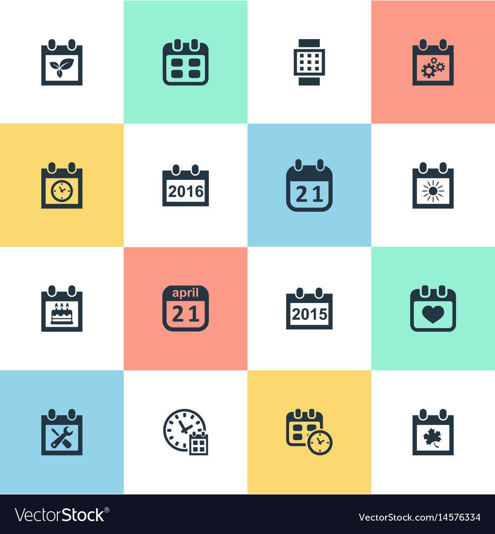Set of simple date icons