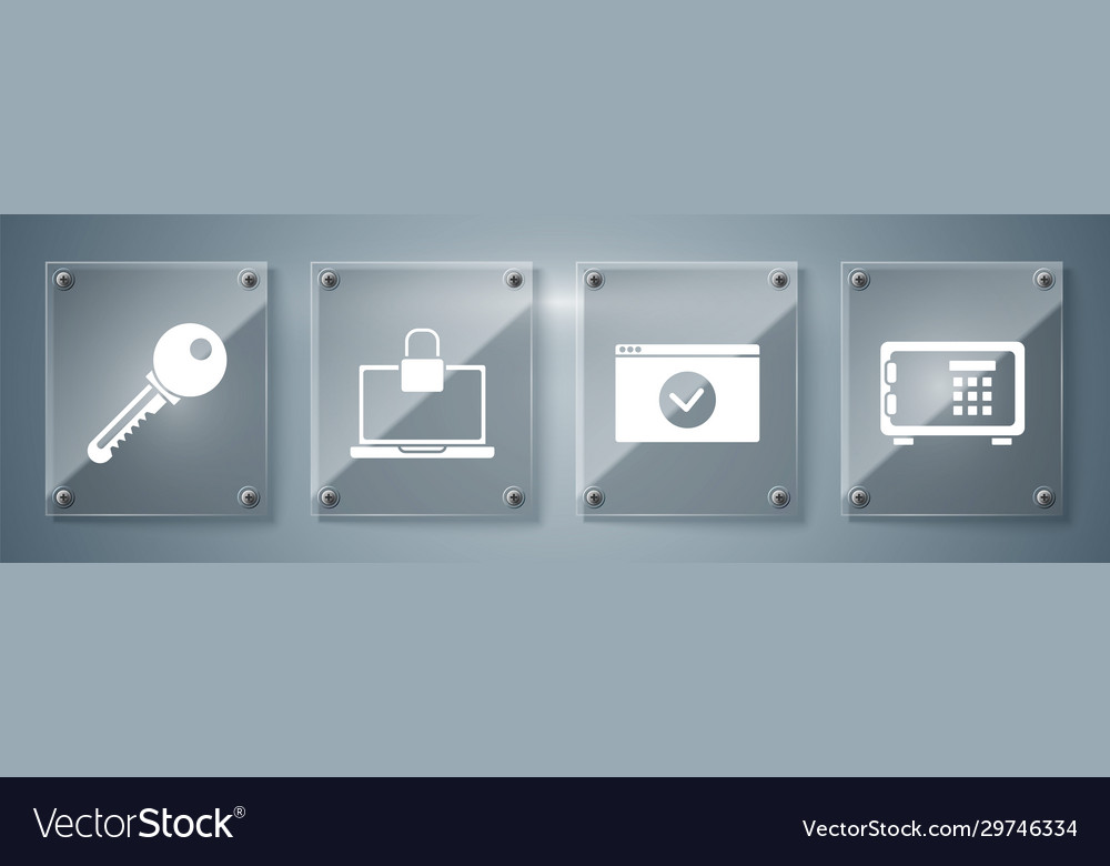 Set safe secure your site with https ssl vector image Set safe secure your site with https ssl