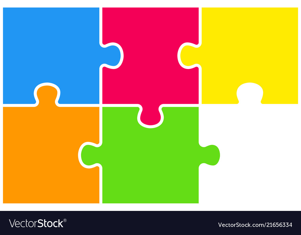 Sechs Schritt Puzzle-Diagramm