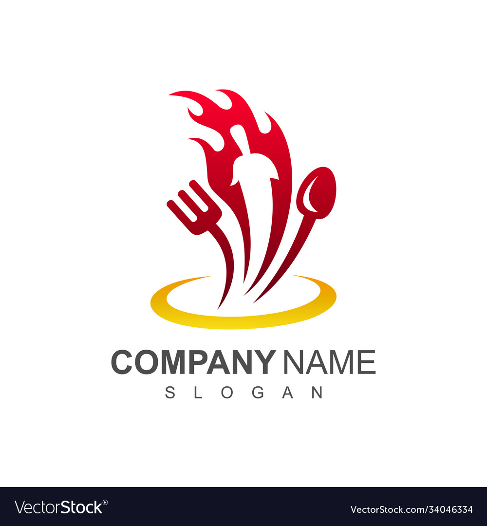 Spicy Food Logo Template Royalty Free Vector Image 0996