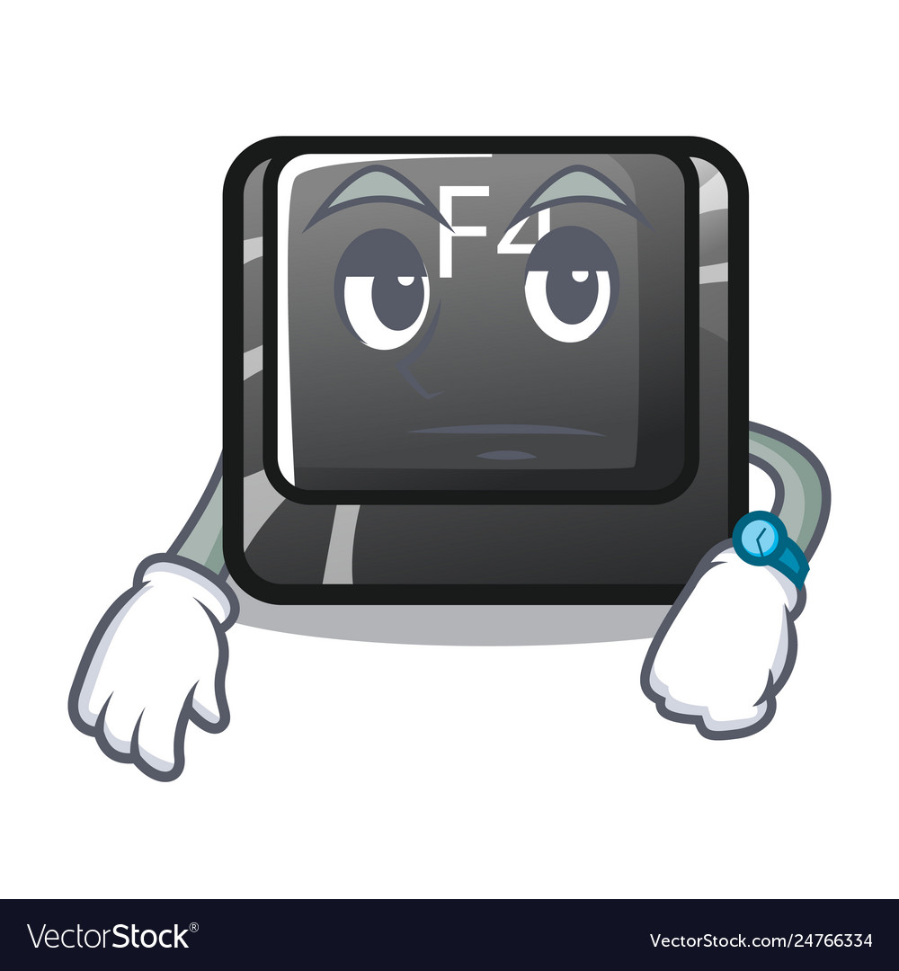 Waiting button f4 on mascot computer