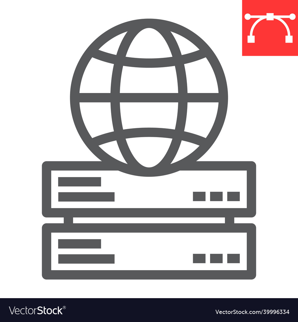 Web hosting line icon vector image Web hosting line icon