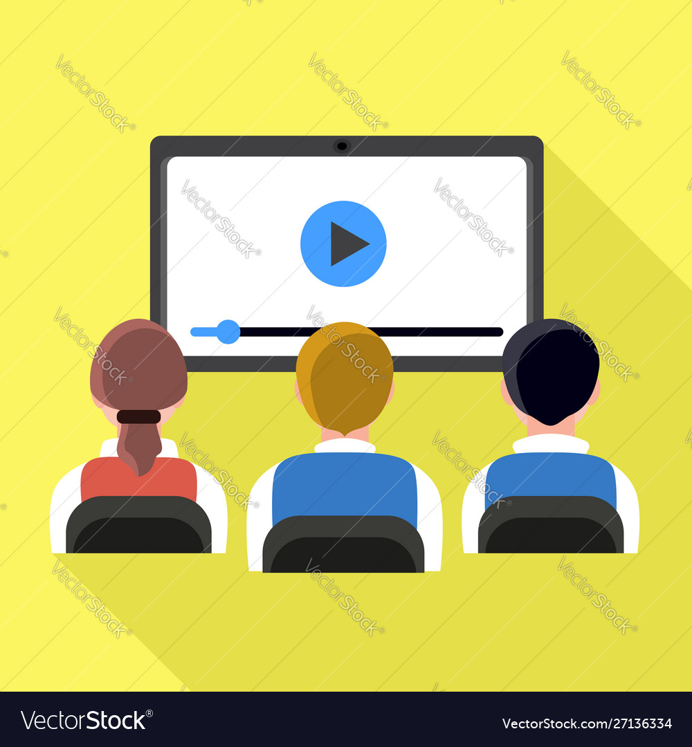 Webinar meeting icon flat style