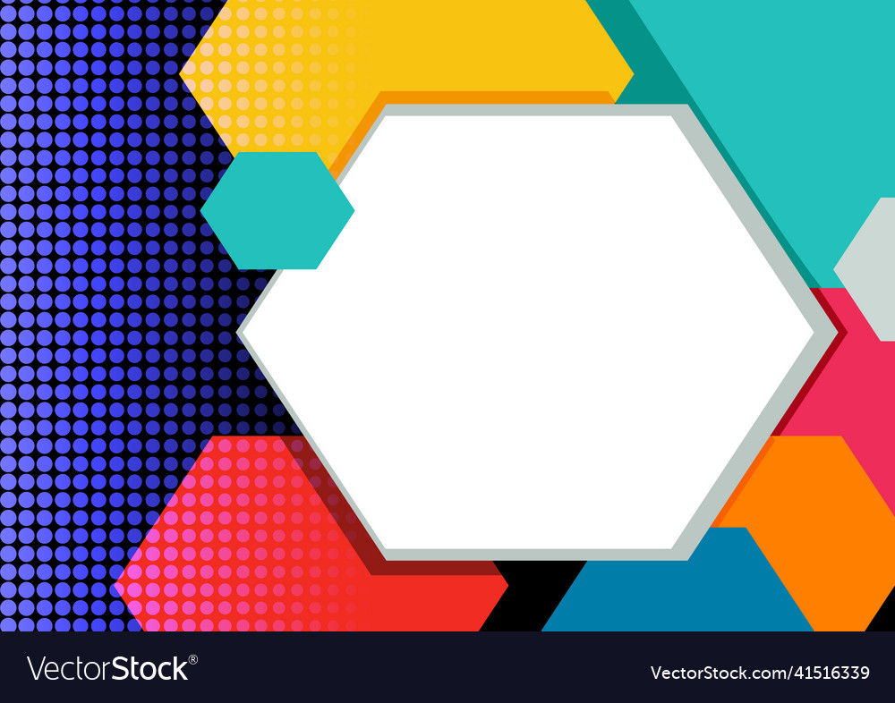 Abstract hexagon background design template vector image Abstract hexagon background design template