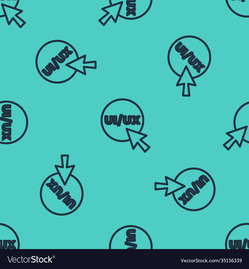 Black line ui or ux design icon isolated seamless vector image Black line ui or ux design icon isolated seamless