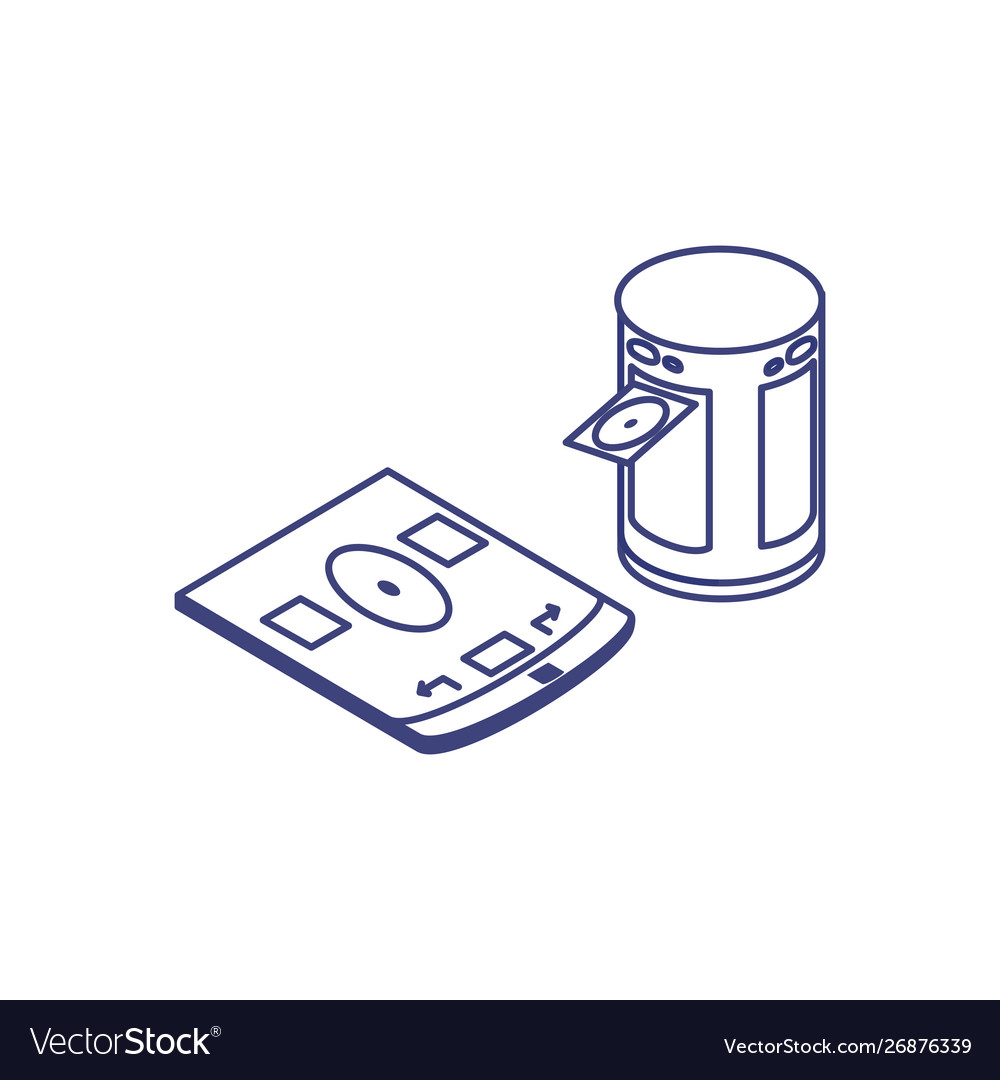 Data center disk reader with tablet designer