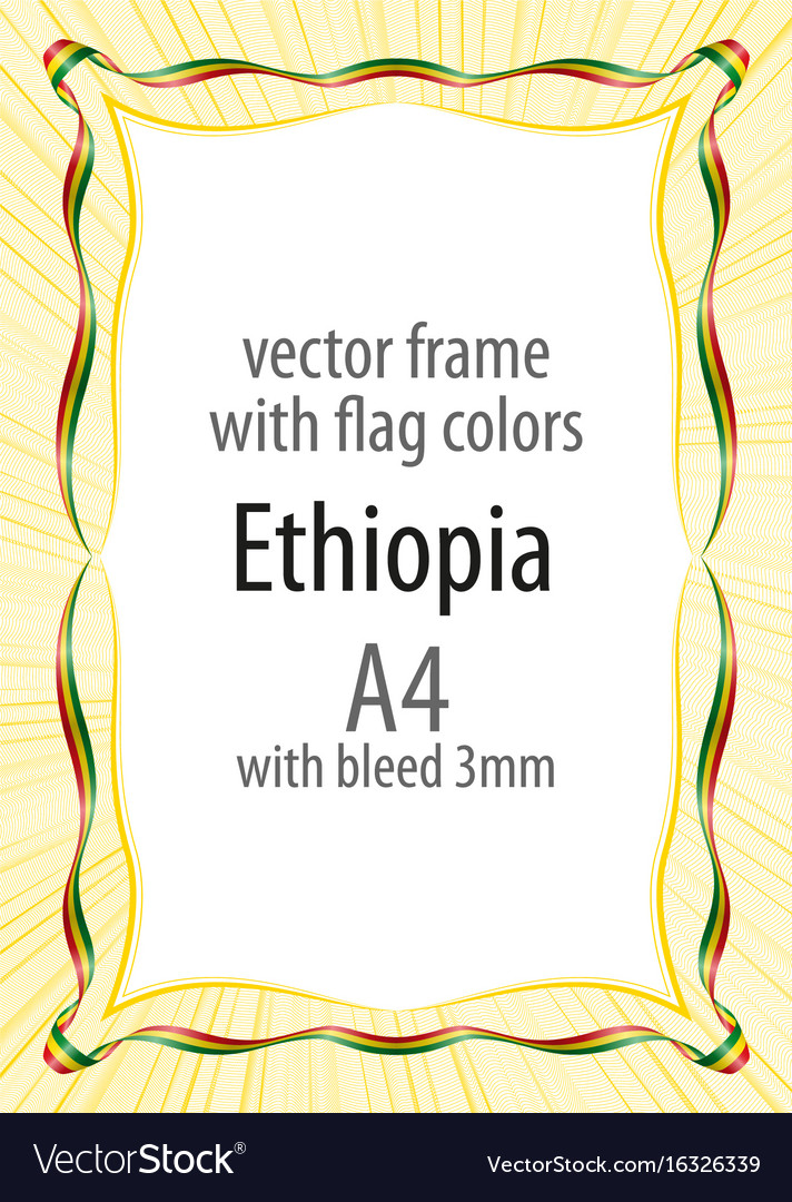 Frame and border of ribbon with the colors