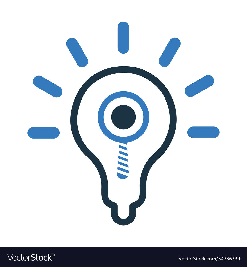 Idea search solution icon graphics