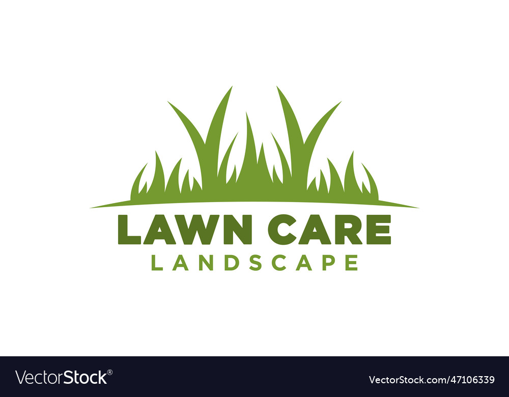 Landscape logo for lawn or gardening business Vector Image