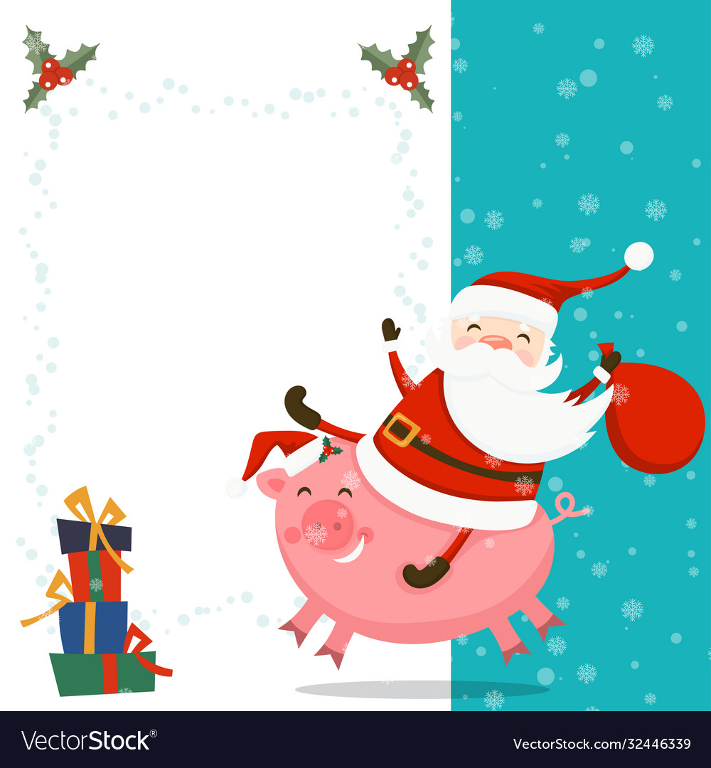 Merry christmas and happy new year winter