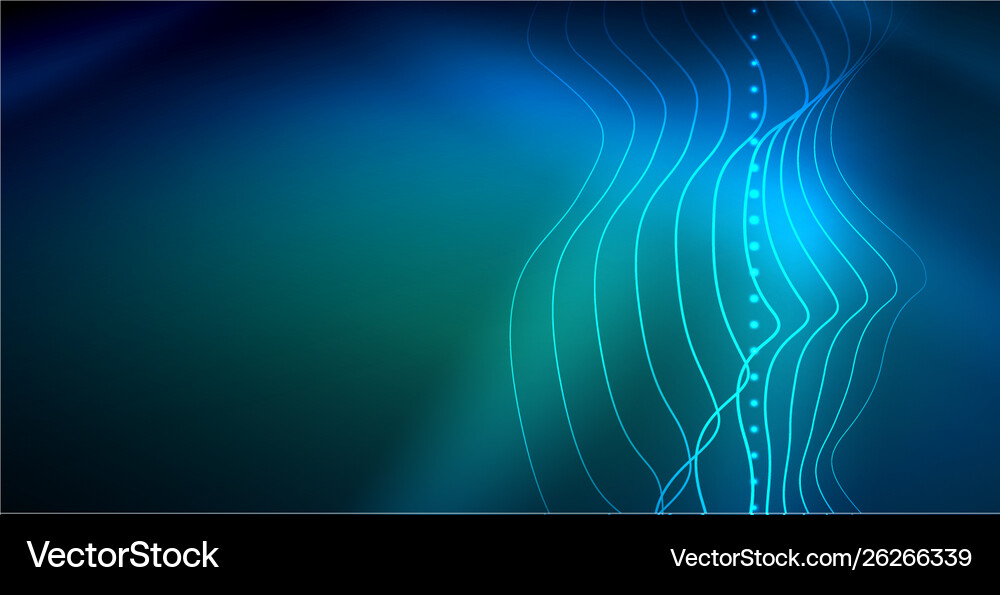 Neon wave background Royalty Free Vector Image
