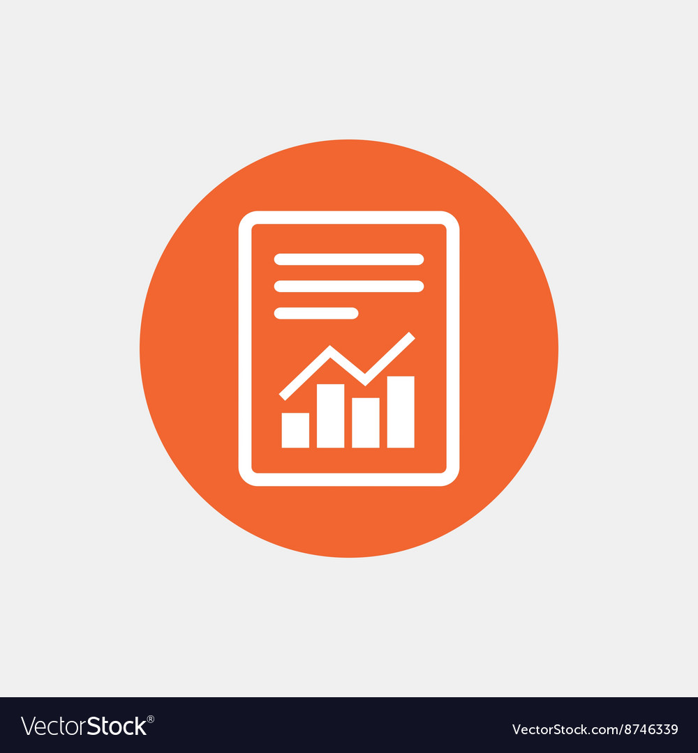 Text file sign document with chart symbol