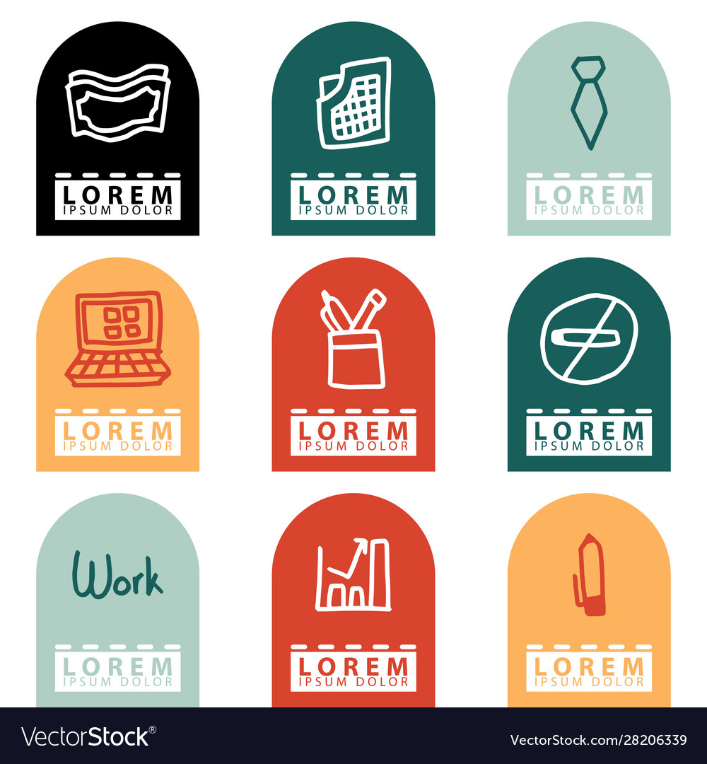 Thin line icon set - trash bin reception manager