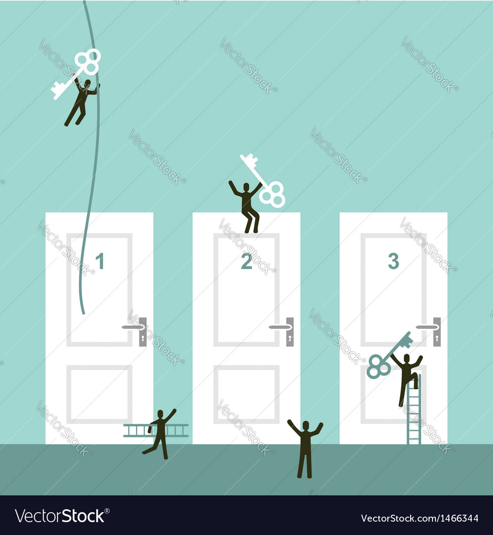 different-ways-to-success-royalty-free-vector-image