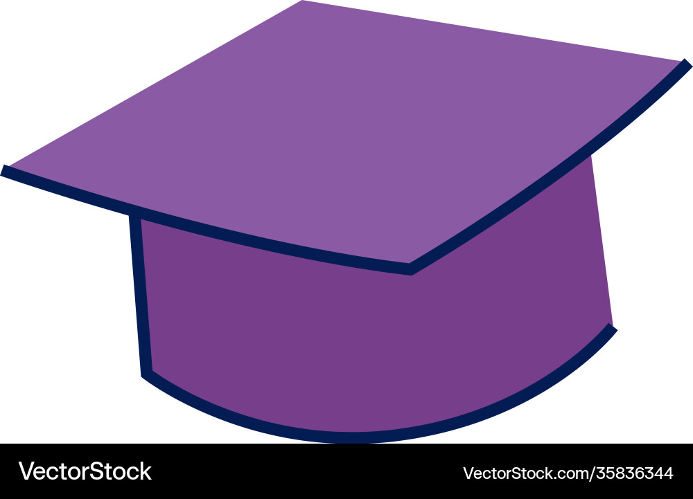 Doodle graduation cap Royalty Free Vector Image