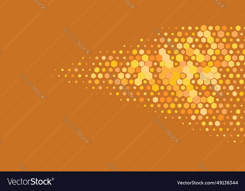 Geometric multi size hexagon with color