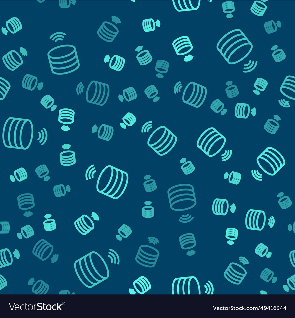 Green line smart server data web hosting icon vector image Green line smart server data web hosting icon