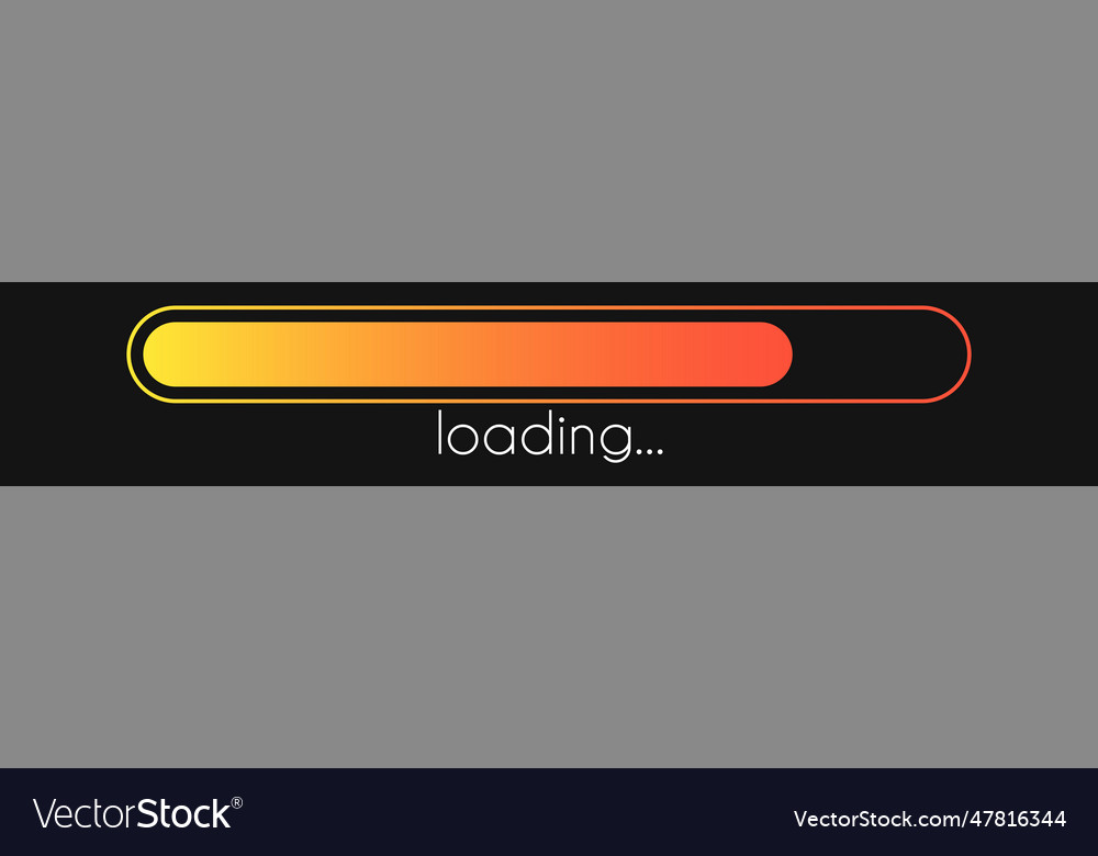Load bar progress gradient download interface Vector Image Load bar progress gradient download interface