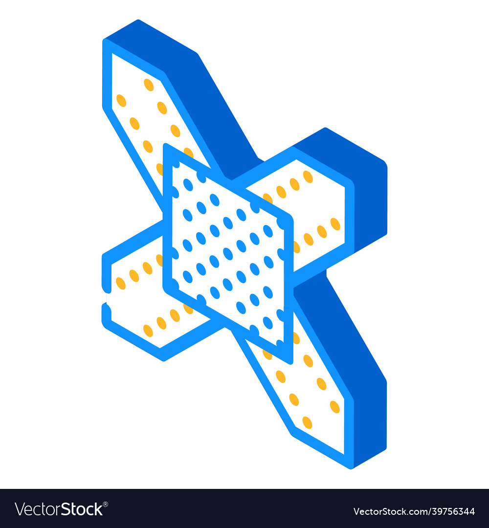 Metal structure building part isometric icon vector image Metal structure building part isometric icon