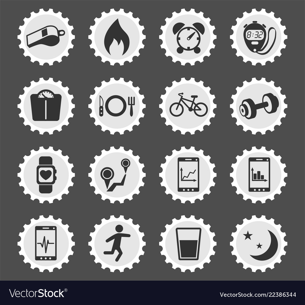 Monitoring apps icon set
