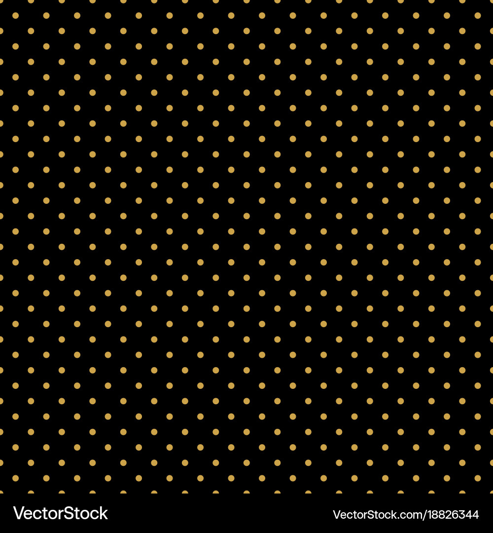 Seamless polka dot black pattern Royalty Free Vector Image