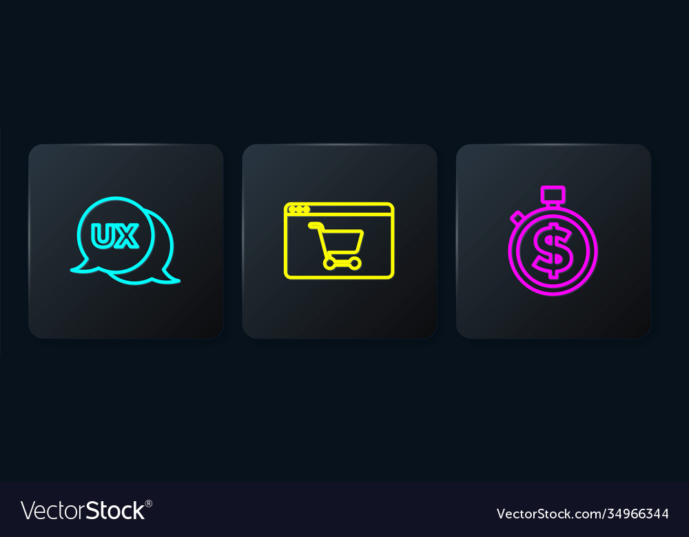 Set line ui or ux design time is money and online