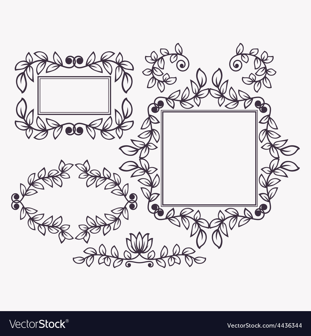 Set of frames and borders