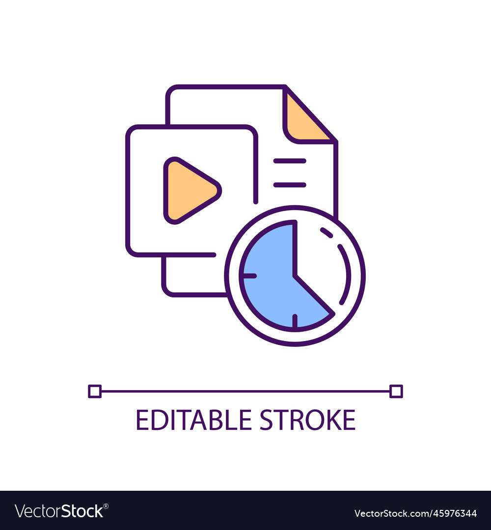 Short time advertising video rgb color icon Vector Image