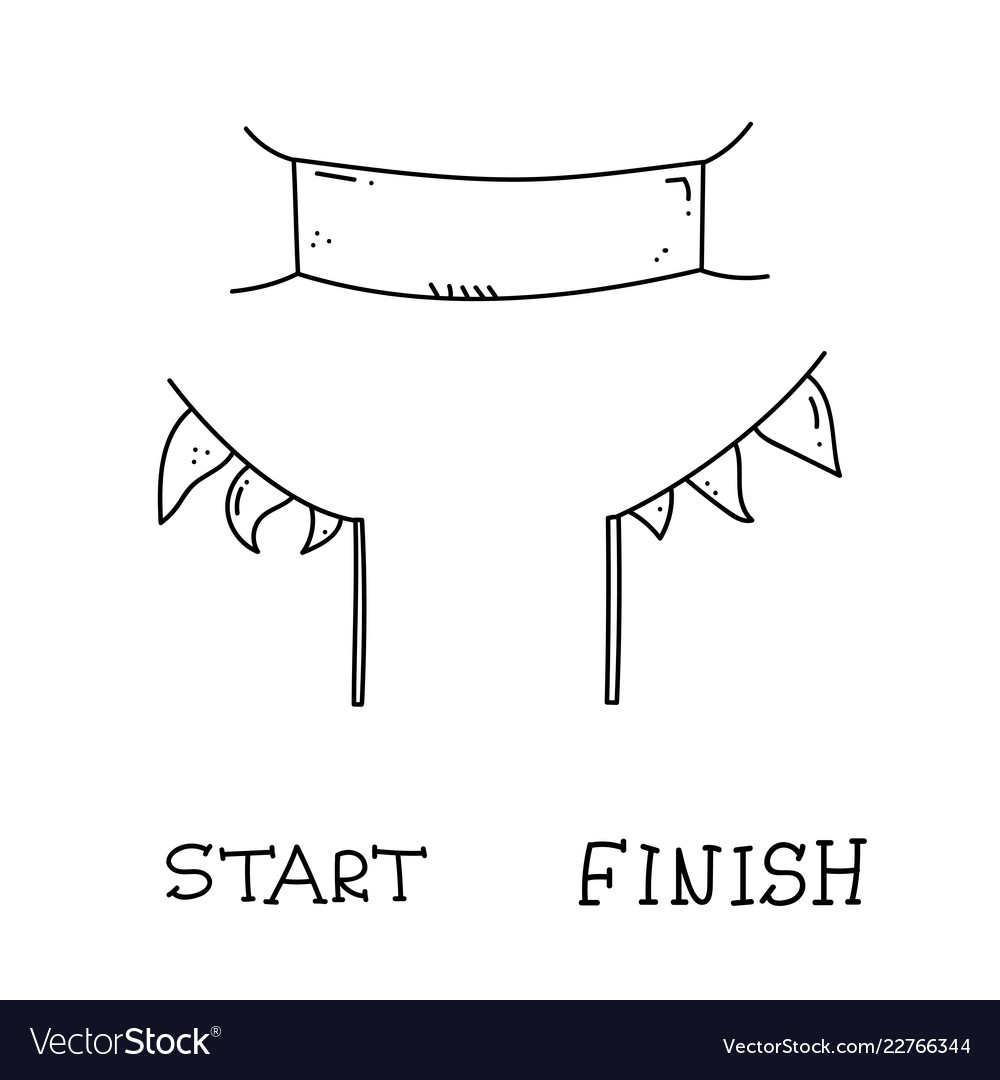 start-and-finish-banner-royalty-free-vector-image