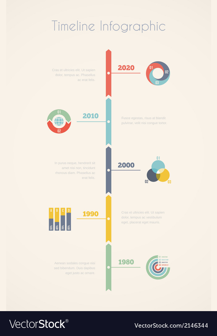 Timeline infographics Royalty Free Vector Image