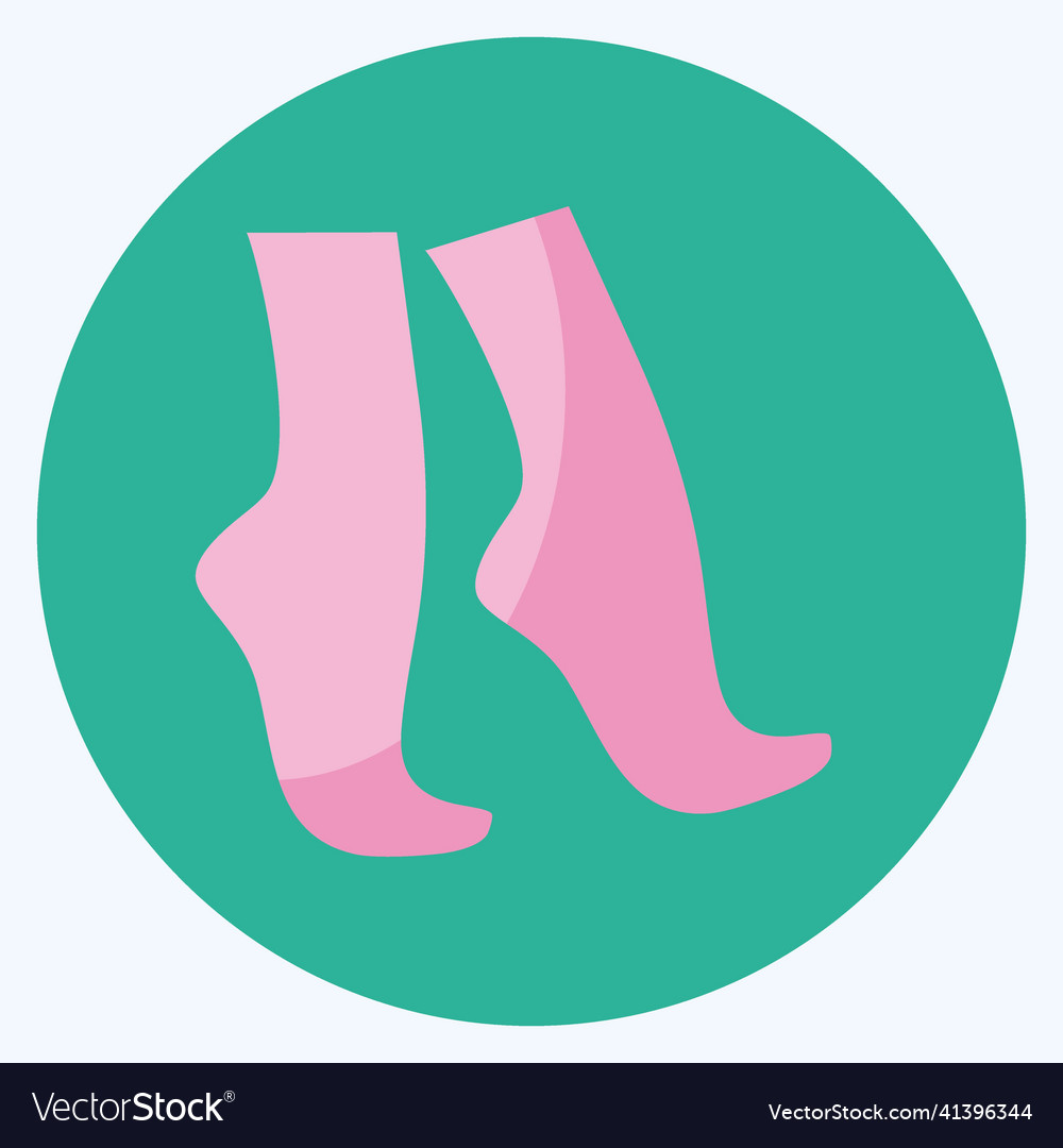 Tip toe icon in trendy flat style isolated vector image Tip toe icon in trendy flat style isolated