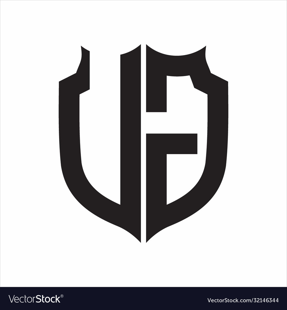 Ug logo shield style monogram design template Vector Image