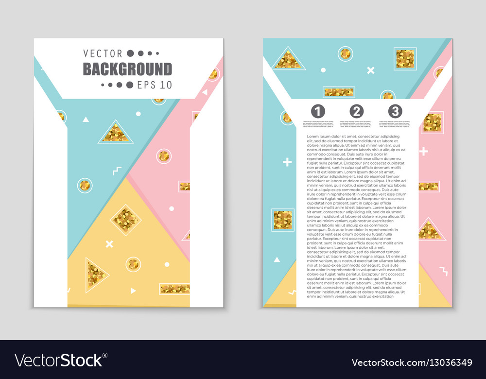 Abstract layout background set for art