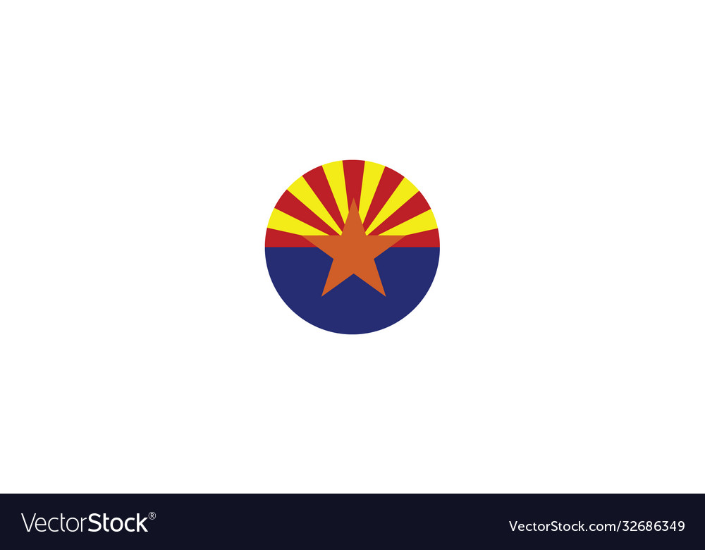 Arizona flag state circle