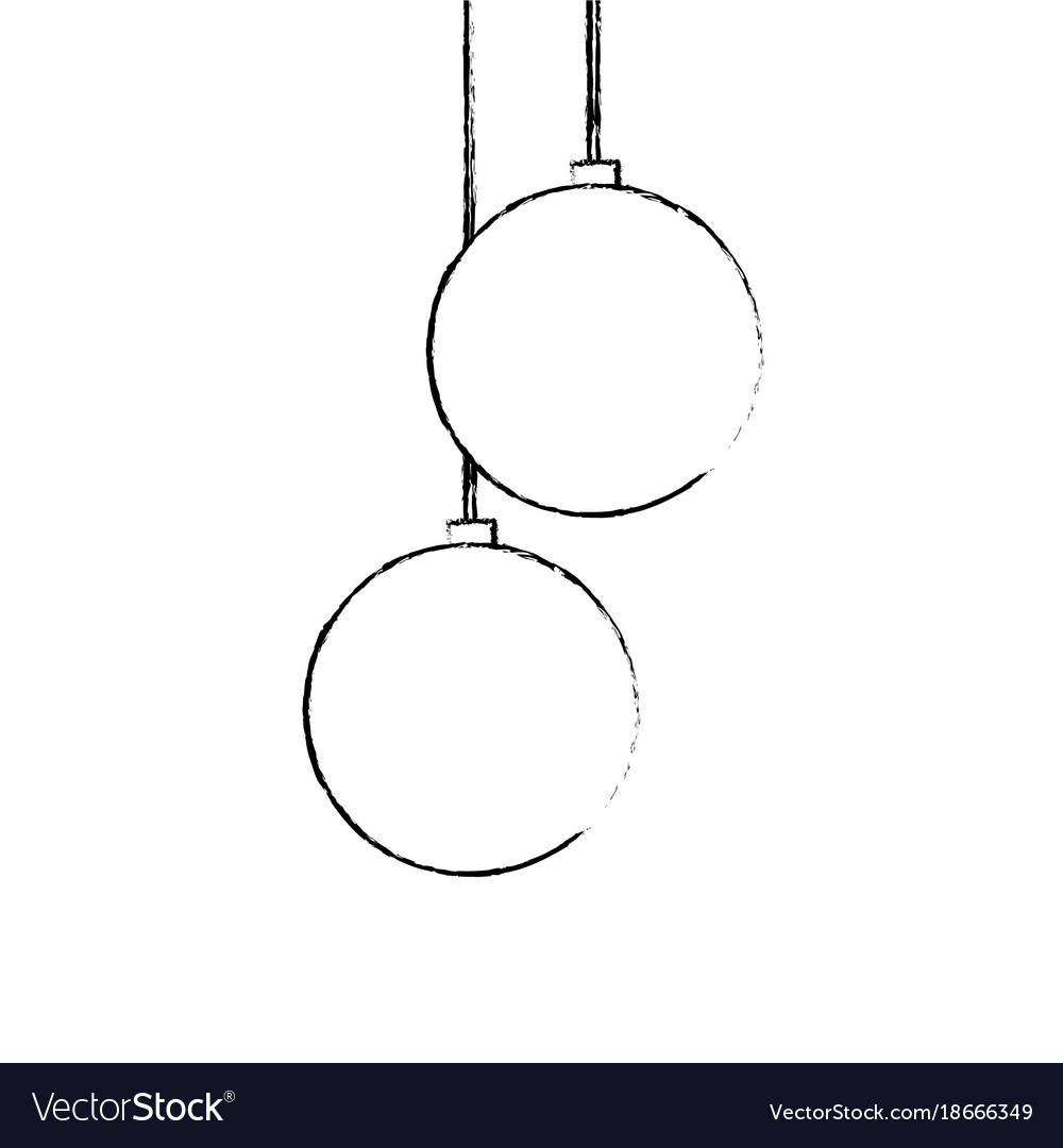 Christmas balls hanging decoration elegance