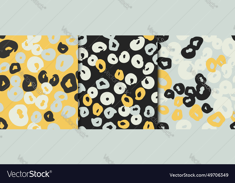 Colorful set with square seamless patterns