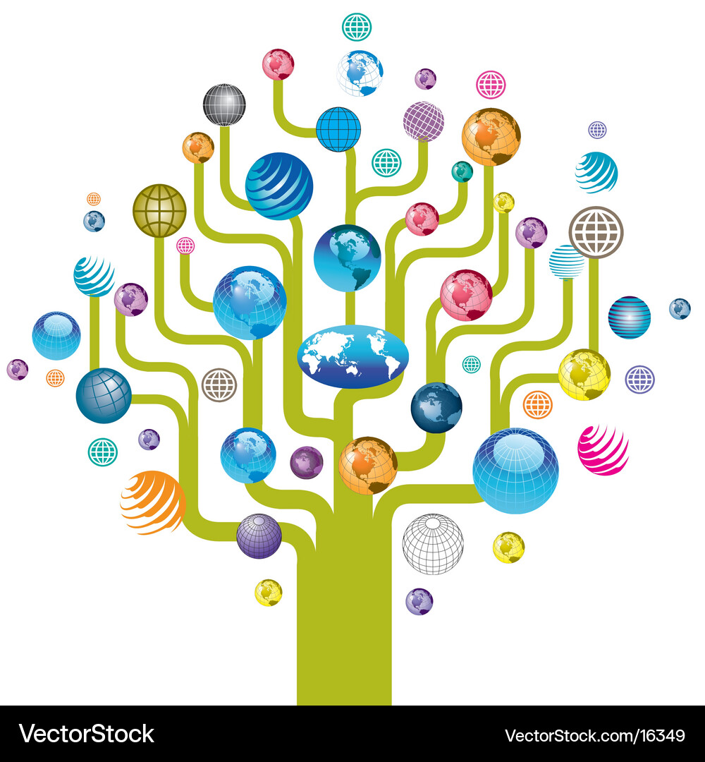 Globe tree Royalty Free Vector Image - VectorStock