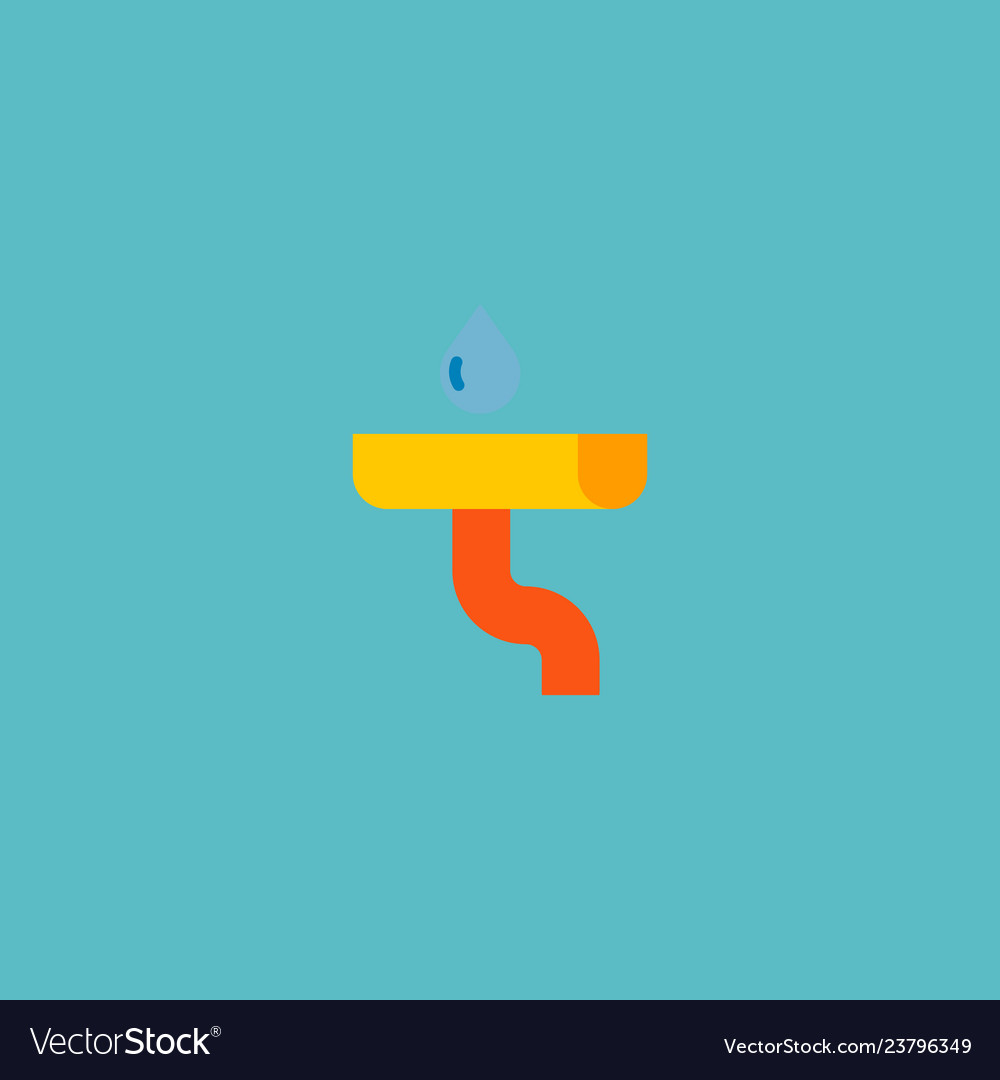Gutter icon flat element