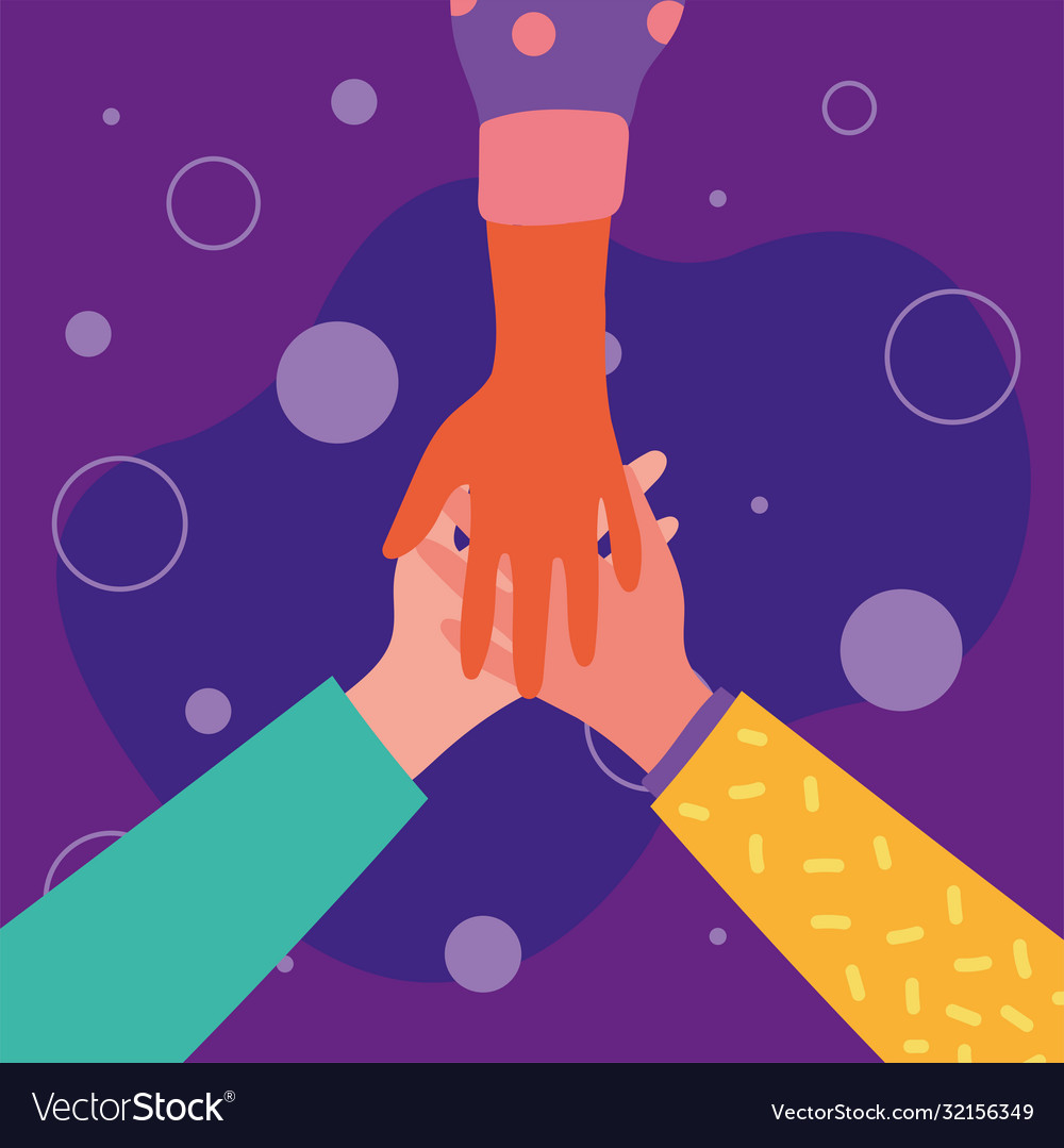 Hands friends design Royalty Free Vector Image