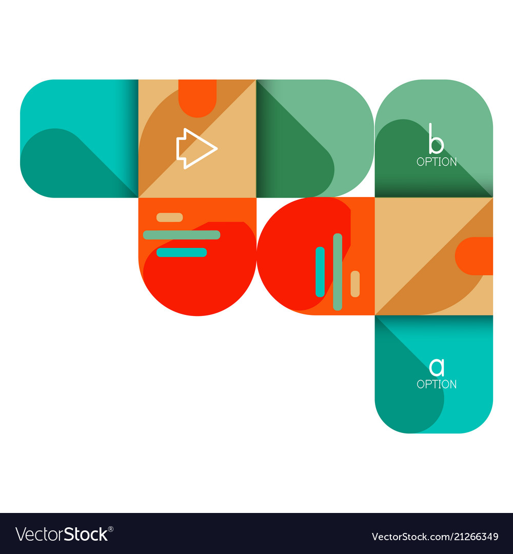 Infographics option and step by in rounded