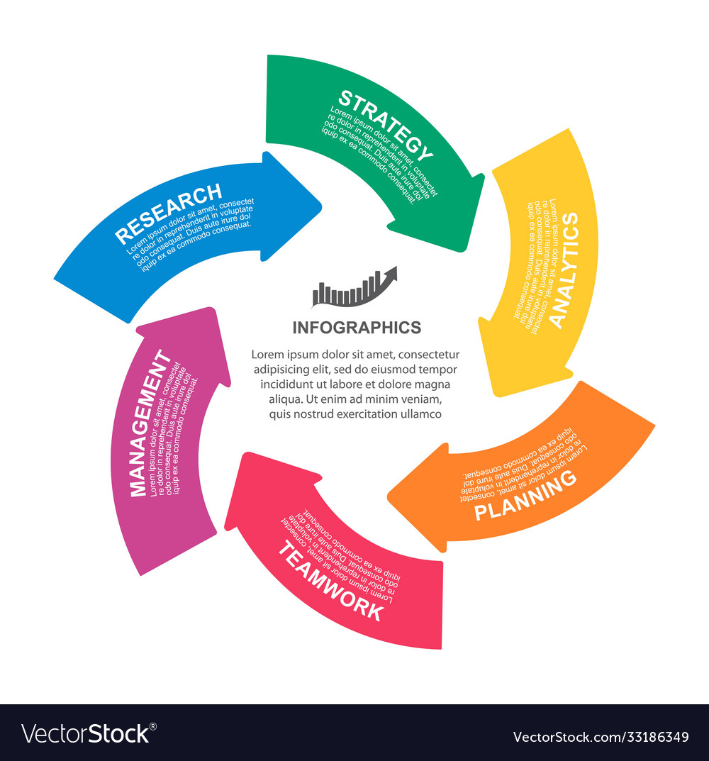 Infographics with arrows Royalty Free Vector Image