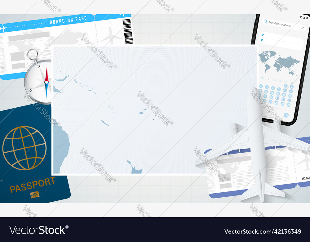 Journey to tonga with a map of background
