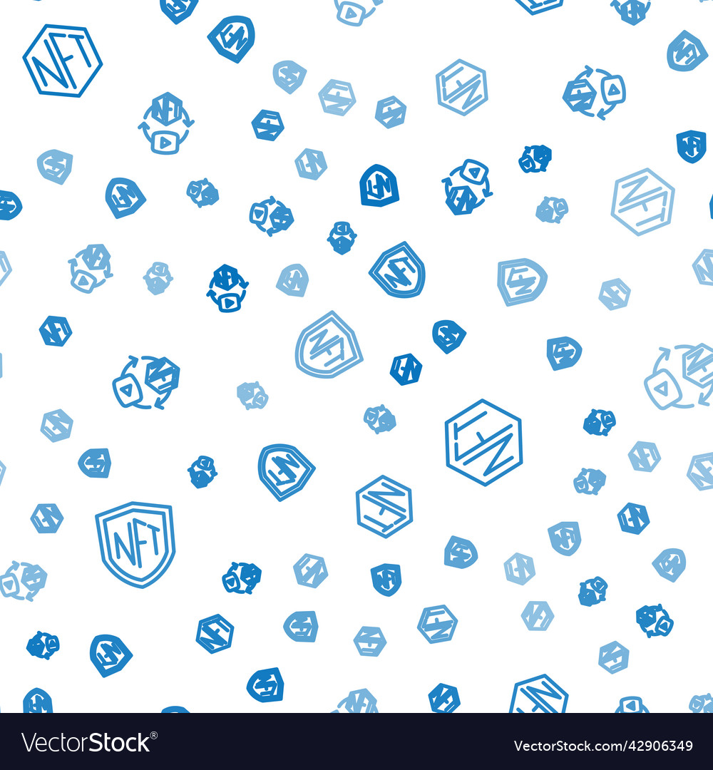 Set line nft shield digital crypto art