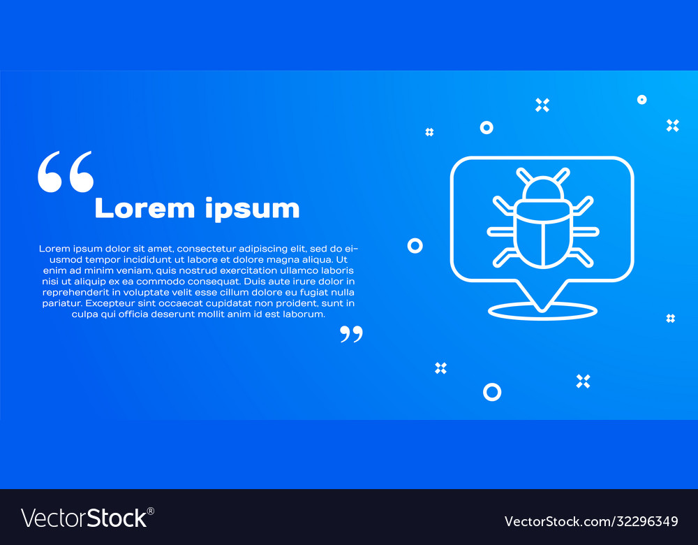 White line system bug concept icon isolated