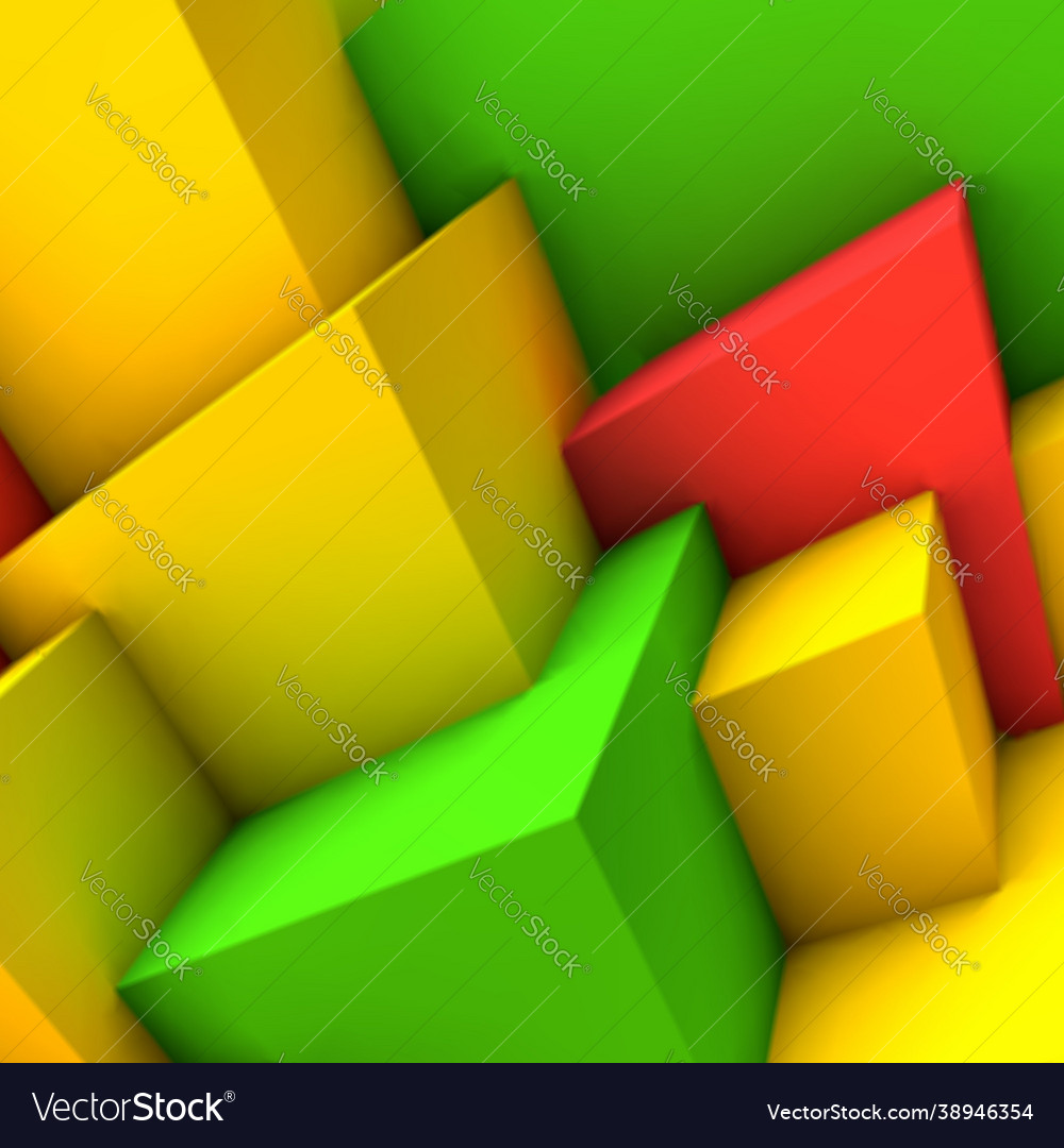 Abstract background with colorful cubes vector image Abstract background with colorful cubes