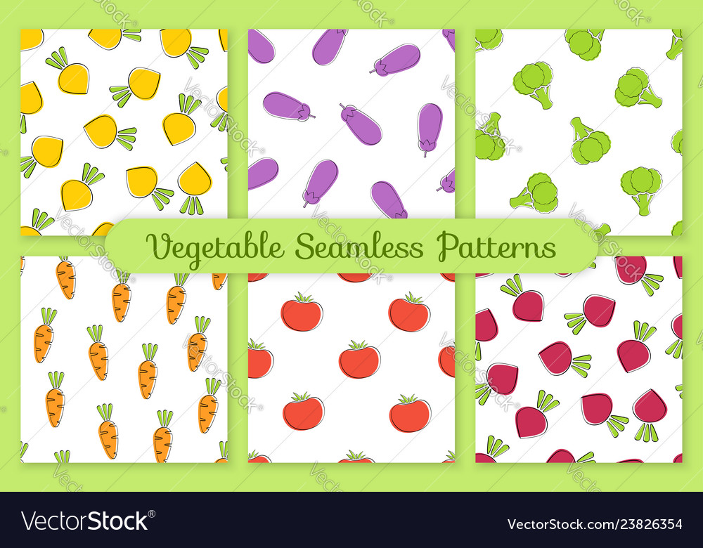 Autumn vegetable seamless background Royalty Free Vector